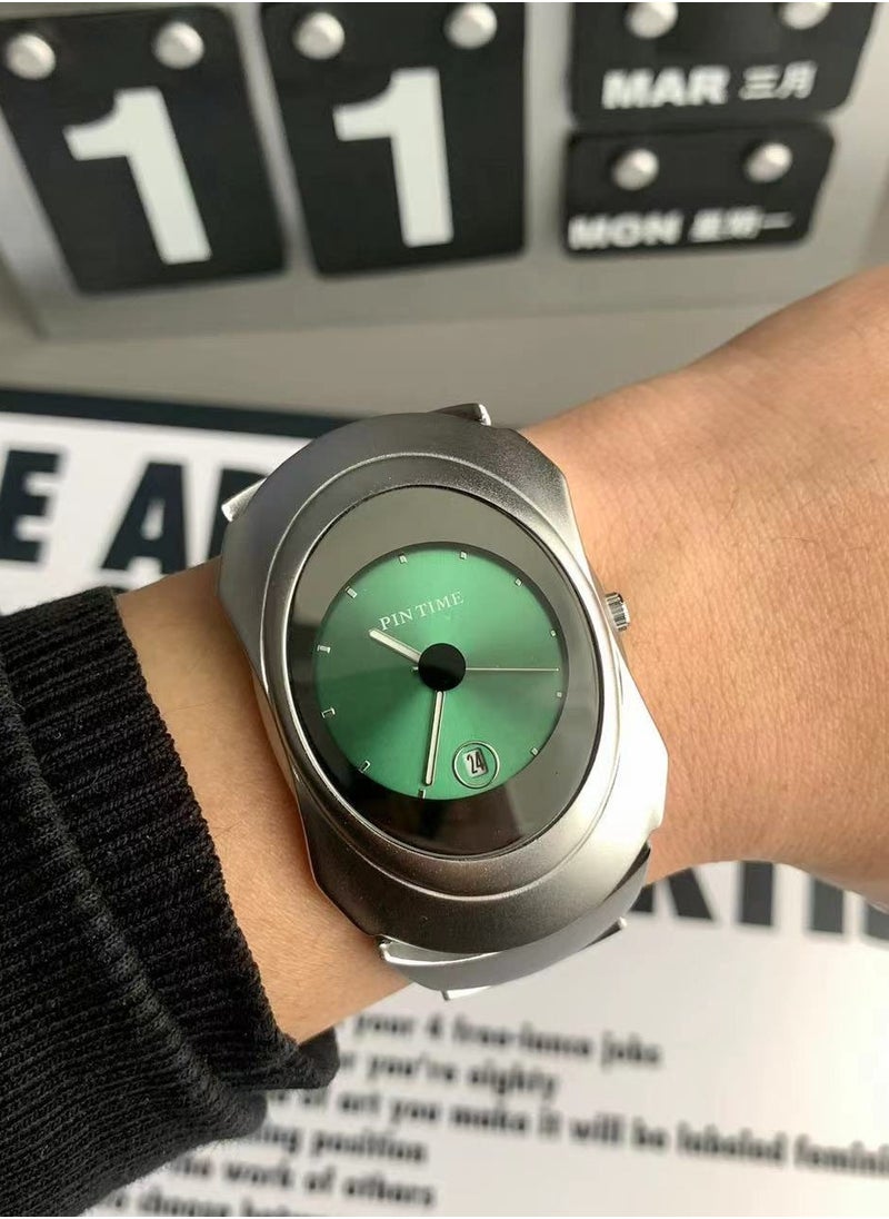 PINTIME Vintage square watch Men's and women's quartz watch  - Image 3