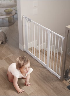 RuiHhome Auto Close Safety Baby Gate, Maximum Width is 153cm Including 10+20+40cm Extension Rack, Dog Gate for Stairs， Extra Wide Child Gate（76-153cm）  - Image 1