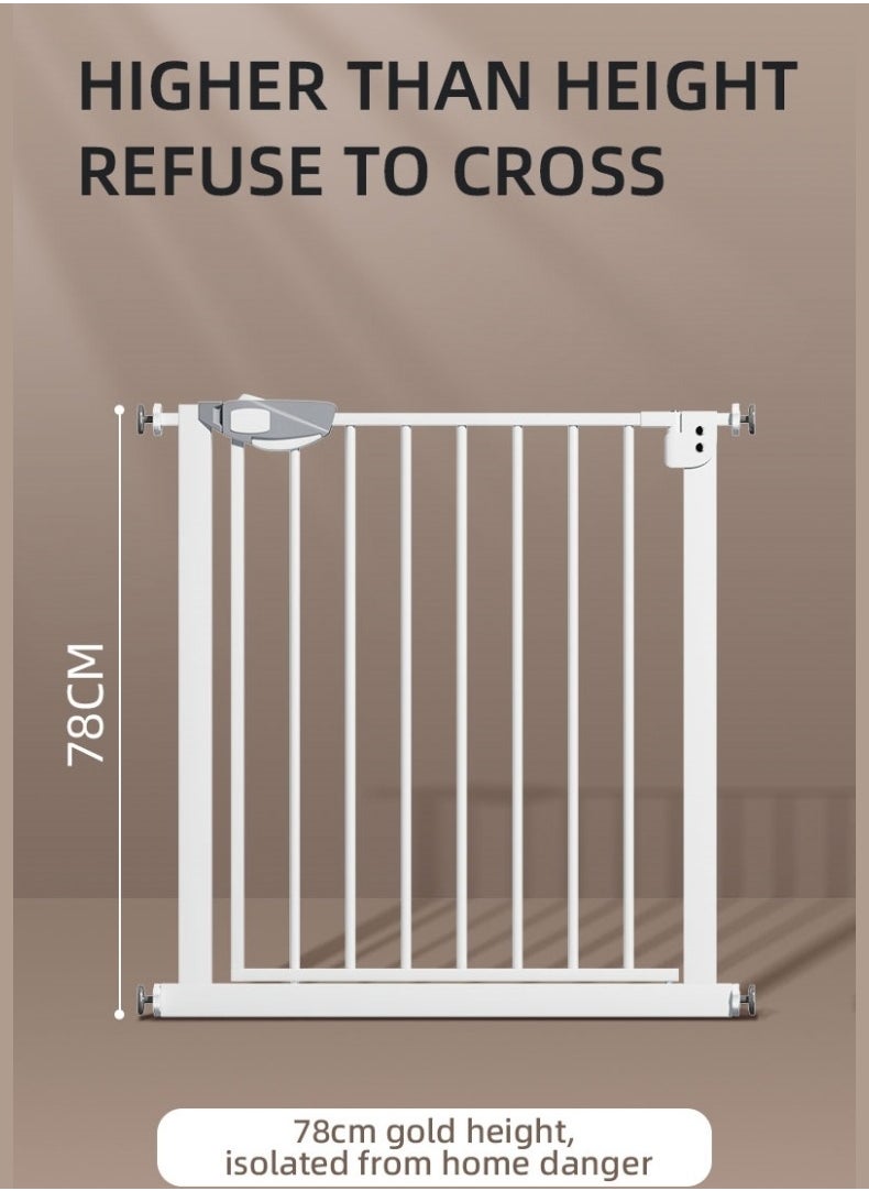 RuiHhome - Auto Close Safety Baby Gate, Maximum Width is 153cm Including 10+20+40cm Extension Rack, Dog Gate for Stairs， Extra Wide Child Gate（76-153cm） - Image 1
