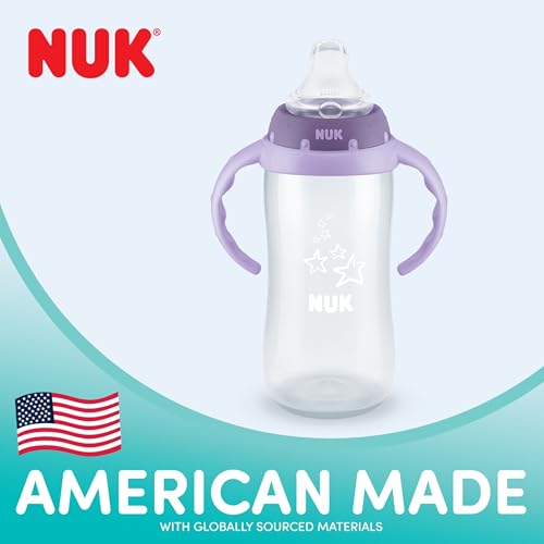 NUK Learner Cup, 5 Oz, Pack of 2, Pink Hearts, Soft Spout, Easy-Grip Handles, BPA Free, Spill Proof, Transition Sippy Cup - Image 2