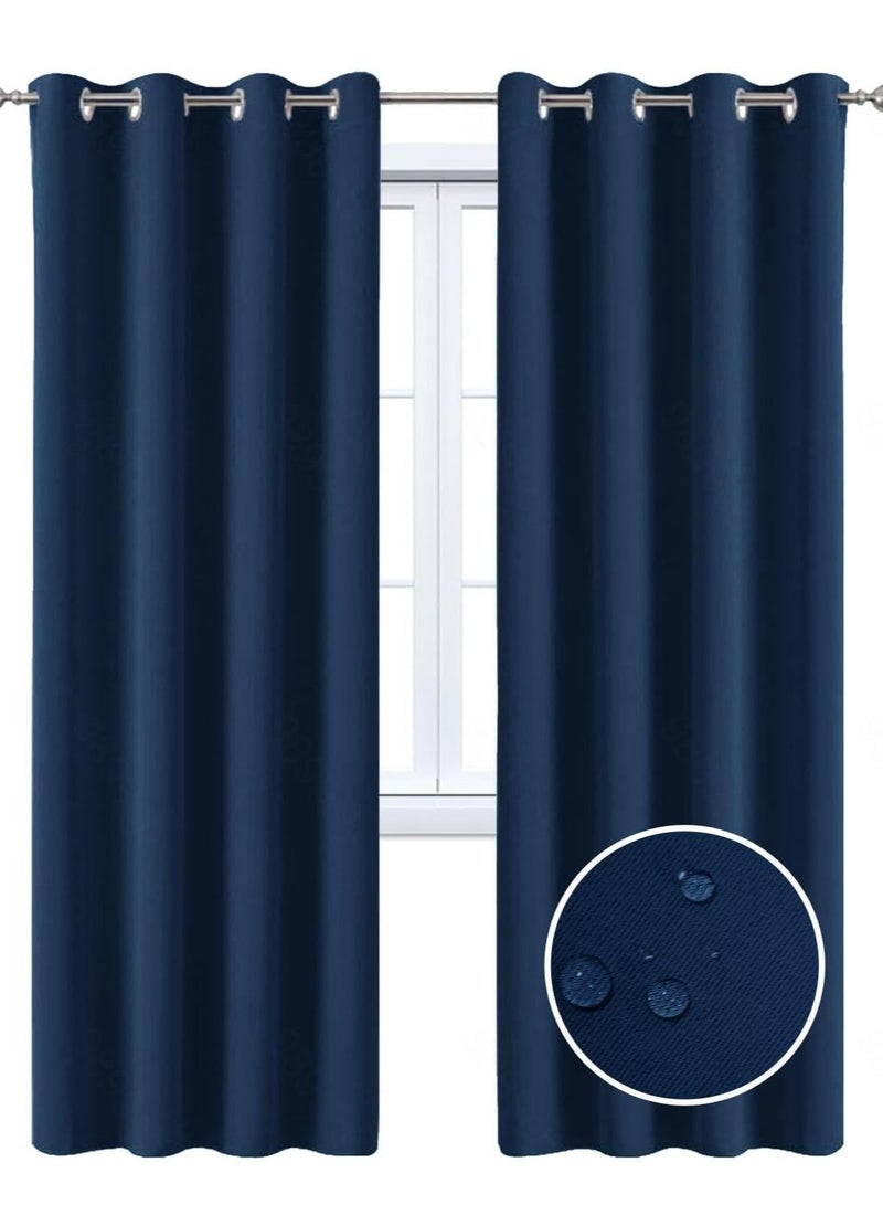 Gerenic Outdoor Curtains Waterproof Blackout Thermal Insulated Gazebo Shade with Grommets Windproof Blackout Curtain for Indoor Privacy Curtain for Bedroom, Pergola, Porch, Patio, Balcony, Garden (1 Panel) - Image 2