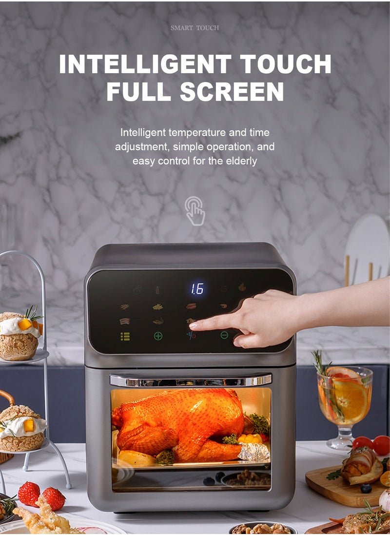 Air Fryer 10L for Grilling, Broiling, Roasting, Baking and Toasting 10L 1350W FD-1015B Black