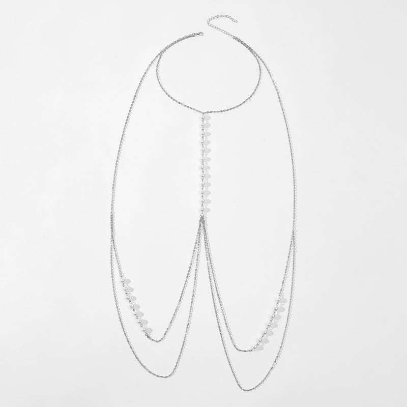 Trendy Multi-Layer Alloy Body Chain Bikini Accessory for Women Gold - Image 5