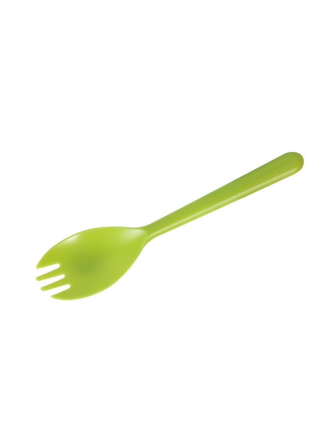 Generic - Disposable Spoon Long Handle Integrated Plastic Cake Dessert Separate Packaging Fork Fruit Spoon Tableware Small-Color:Independent Packaging 14cm Spoon Apple Green 100-Specifications:Individually Packaged Model - Image 1