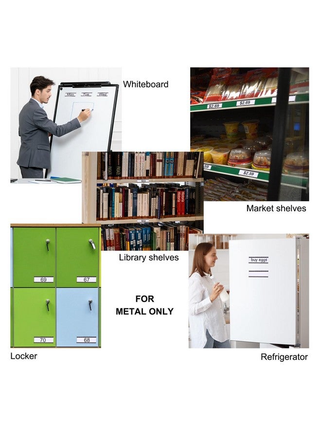MR-LABEL 30 Pack 1X3 In Magnetic Label Holder With Printable Label Insert & Transparent Plastic Protective Film C Channel Magnet Label For Metal Shelf Cabinet Locker (1X3 In 30 Pack) - Image 2