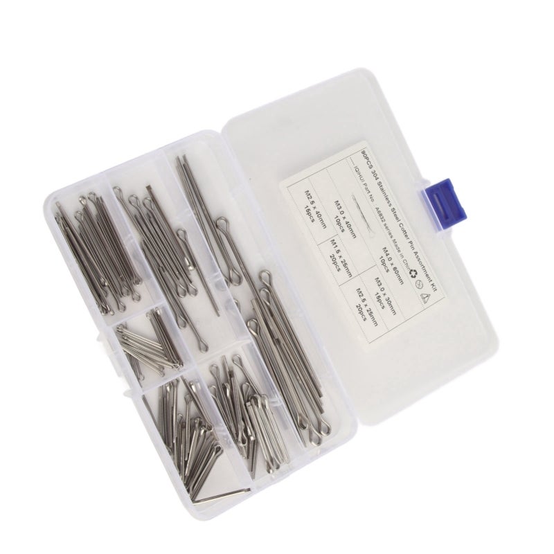Cotter Pin Assortment Kit 304 Stainless Steel 6 Sizes Cotter Split Pins - Universal Hairpin Design for Auto Mechanic Garage Workshop - Image 3