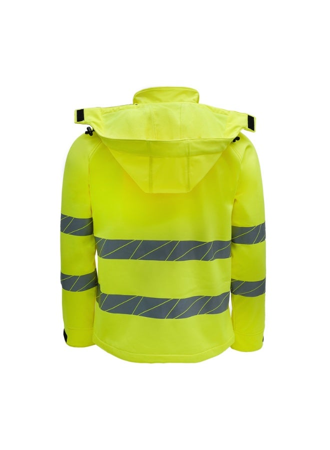 Shield Men's Softshell Work Jacket – Windproof, Water-Resistant, Lightweight Industrial Outerwear for All-Weather Use
HI VIS YELLOW Color - Image 2