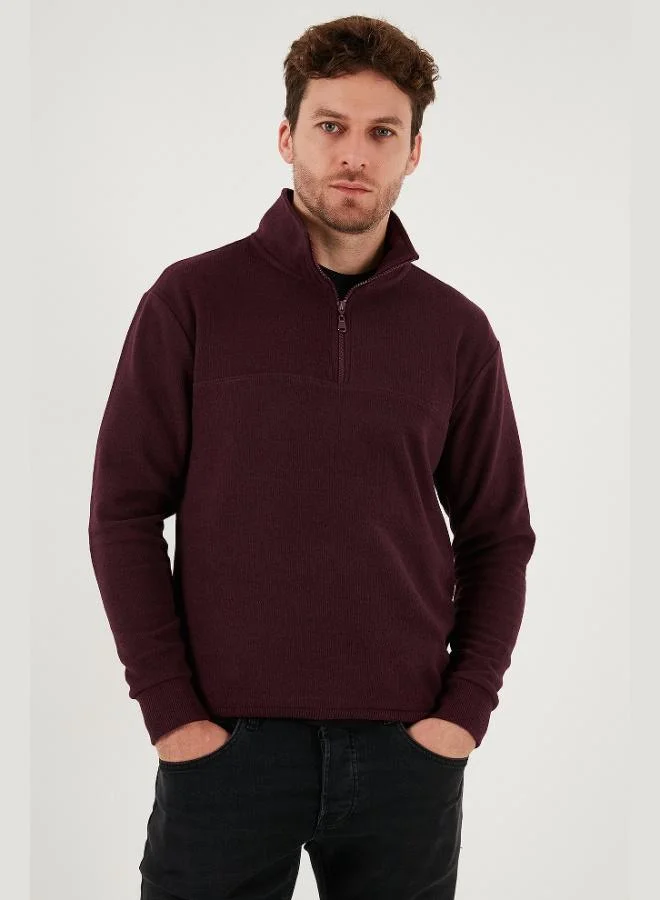 Buratti  Buratti Cotton Regular Fit Half Zipper Stand Collar 2-Pack Sweater Men's SWEATER 456112S2 for Men | Best Price UAE