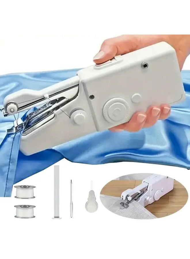 White Portable Handheld Sewing Machine With Accessories Kit - Image 2