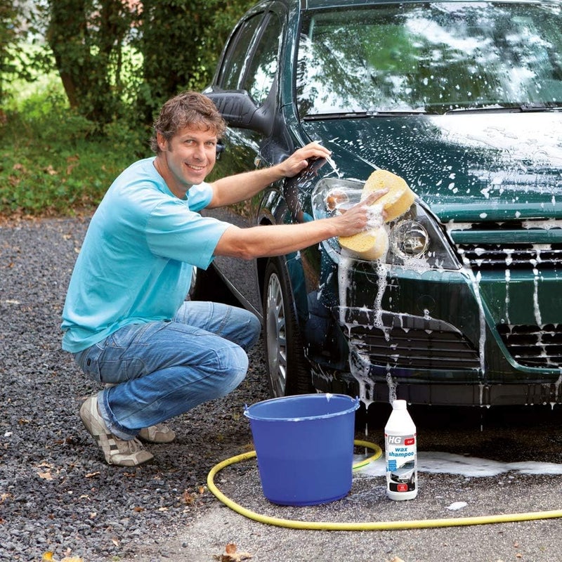 HG Car Cleaner and Protector, The Car Washing Shampoo with Wax, for Shine & Protection, Highly Concentrated 2-In-1 Protective Wash – 1 Litre (238100106) - Image 1