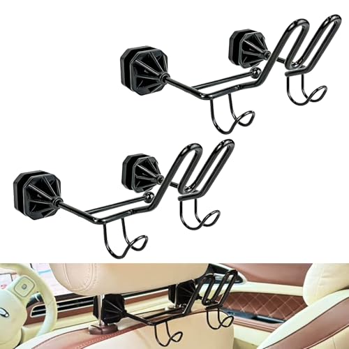 Buhobha 2-Pack Truck Hard Hat Holder, Multi-Functional Accessory with Three Extra Hooks, Perfect for Storing Hard Hats, Safety Vests, Tool Bags and Cowboy Hat - Image 1