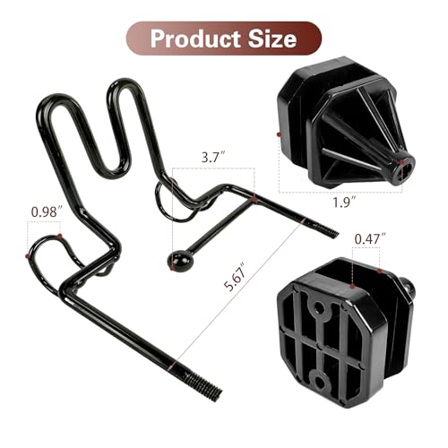Buhobha 2-Pack Truck Hard Hat Holder, Multi-Functional Accessory with Three Extra Hooks, Perfect for Storing Hard Hats, Safety Vests, Tool Bags and Cowboy Hat - Image 2