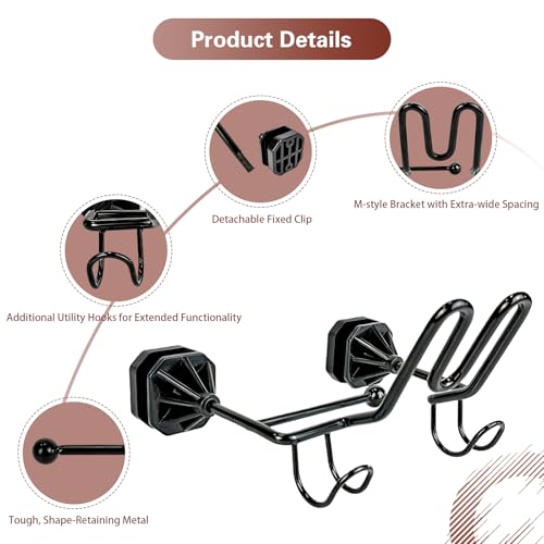 Buhobha 2-Pack Truck Hard Hat Holder, Multi-Functional Accessory with Three Extra Hooks, Perfect for Storing Hard Hats, Safety Vests, Tool Bags and Cowboy Hat - Image 3