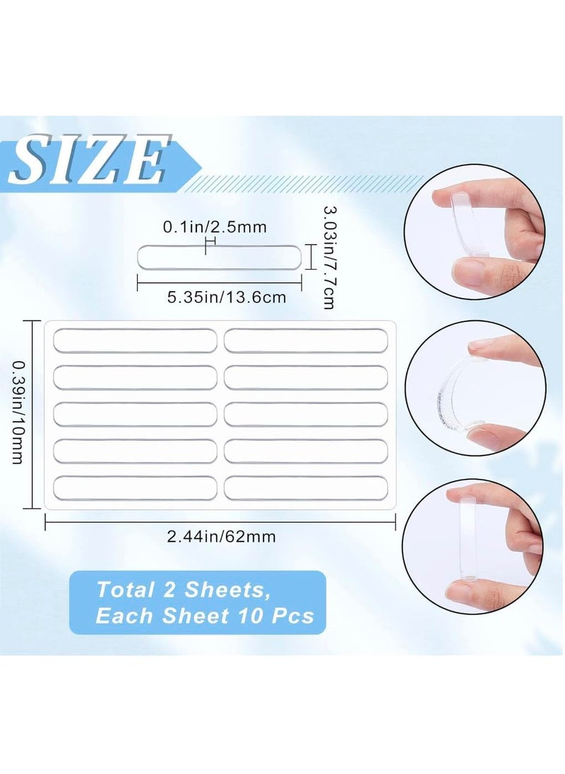 Paron 20Pcs Transparent 224 inch Strip Door Handle Bumper Soft Wall Protector Self Adhesive Door Knob for Wall Shield Guard Sliding Clear Door Bumpers Stopper Silencer  - Image 4