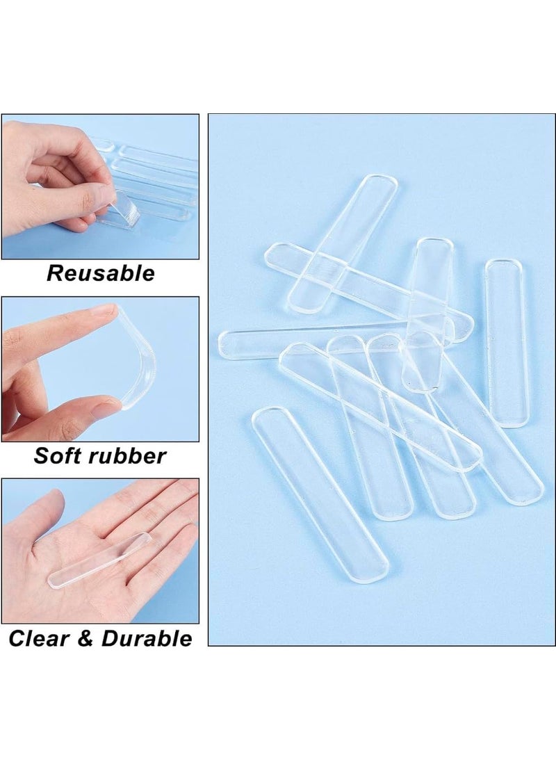 Paron 20Pcs Transparent 224 inch Strip Door Handle Bumper Soft Wall Protector Self Adhesive Door Knob for Wall Shield Guard Sliding Clear Door Bumpers Stopper Silencer  - Image 5