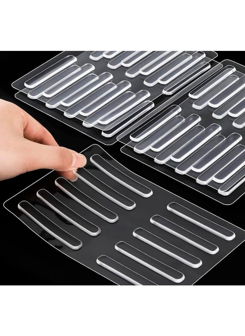 Paron 20Pcs Transparent 224 inch Strip Door Handle Bumper Soft Wall Protector Self Adhesive Door Knob for Wall Shield Guard Sliding Clear Door Bumpers Stopper Silencer  - Image 1