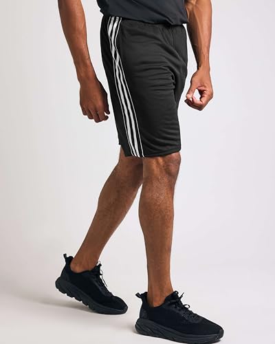 REALESSENTIALS Real Essentials 5 Pack: Men’s 9" Mesh Shorts – Athletic Gym, Workout, Basketball, Running, Casual Lounge Activewear Pockets, Set 8,XL - Image 2