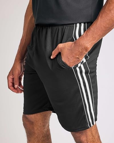 REALESSENTIALS Real Essentials 5 Pack: Men’s 9" Mesh Shorts – Athletic Gym, Workout, Basketball, Running, Casual Lounge Activewear Pockets, Set 8,XL - Image 5
