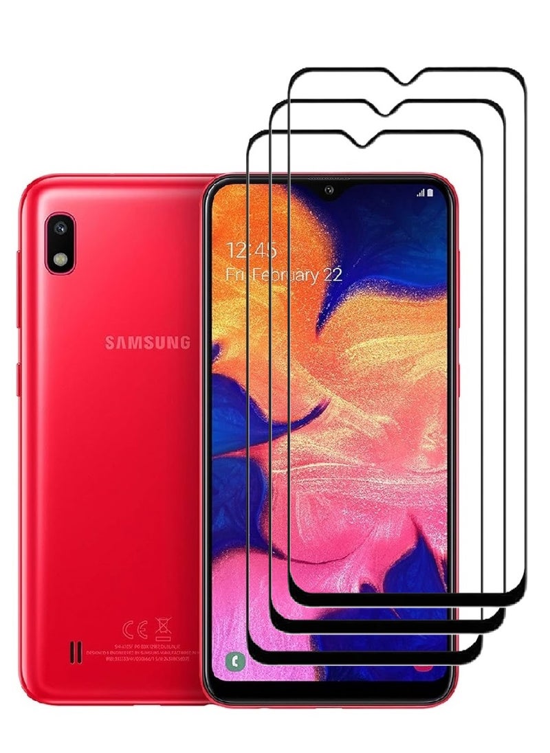 AINA 3 Pieces Tempered Glass Screen Protector 5D Designed For Samsung Galaxy A10 Full Glue Edge to Edge Full Screen Coverage And Bubble Free - Image 1