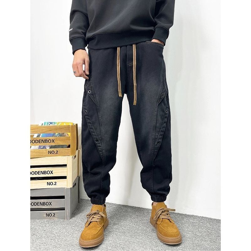 Unisex Classic Denim Jeans Loose Fit Daily Outdoor Wear - Image 3