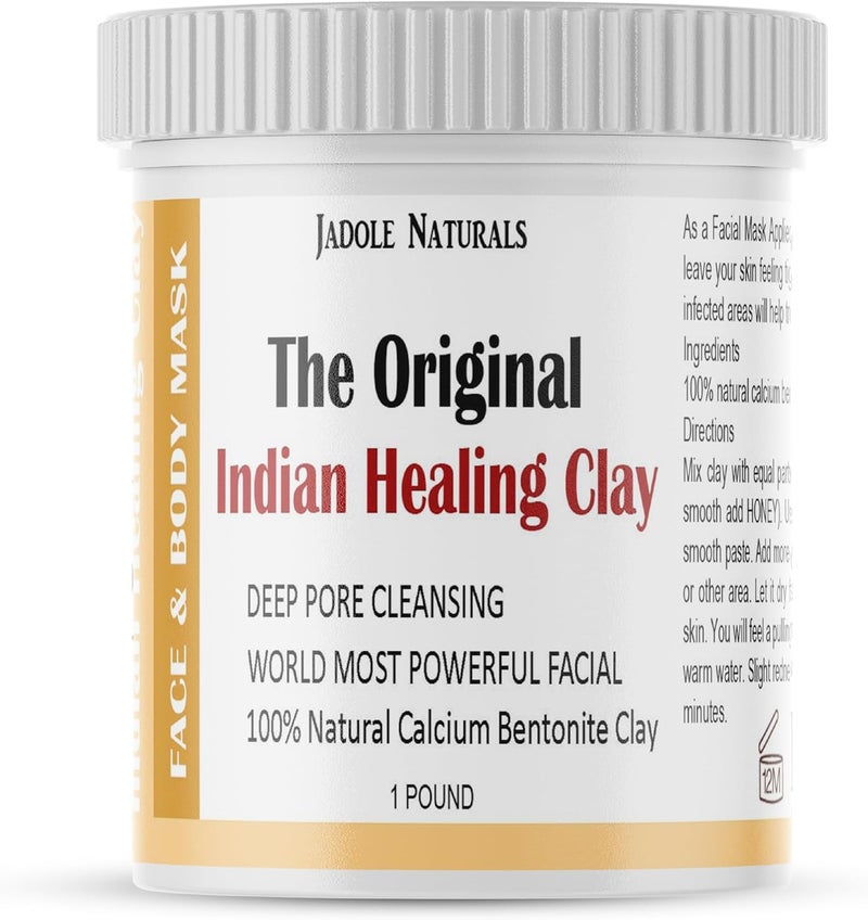 Indian Healing Clay The Original Deep Pore Cleansing, 1 Pound - Image 1