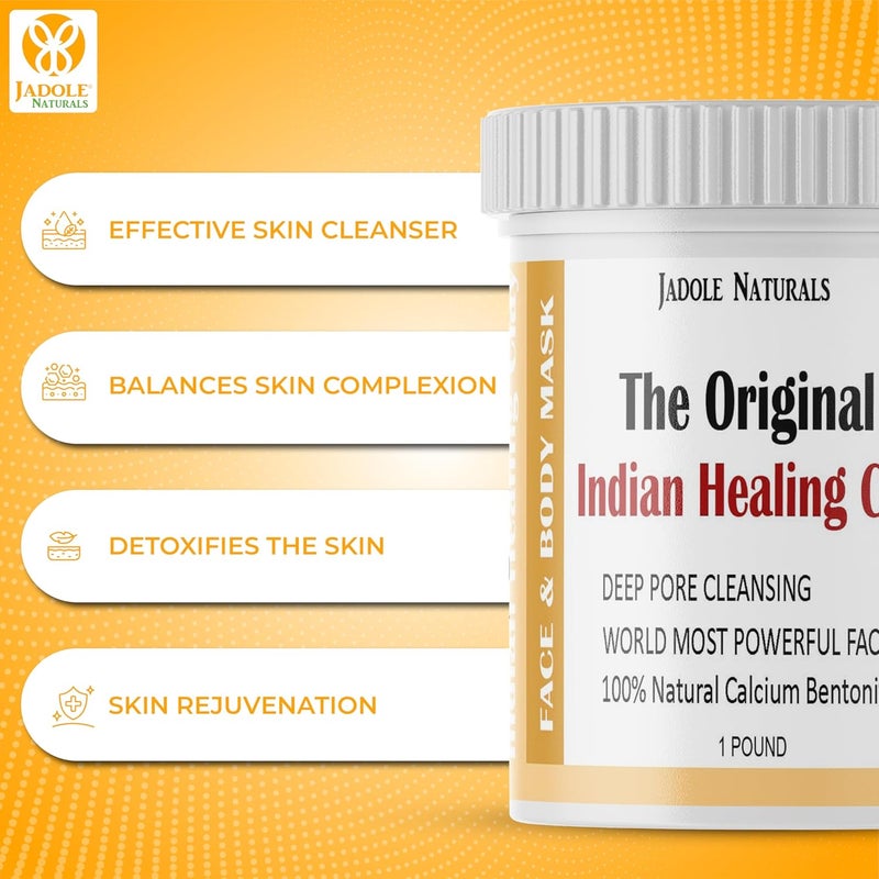 Indian Healing Clay The Original Deep Pore Cleansing, 1 Pound - Image 4