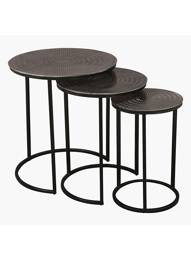 Home Box - Dublin Aluminium Cladding Nest of Tables - Set of 3 - Image 1