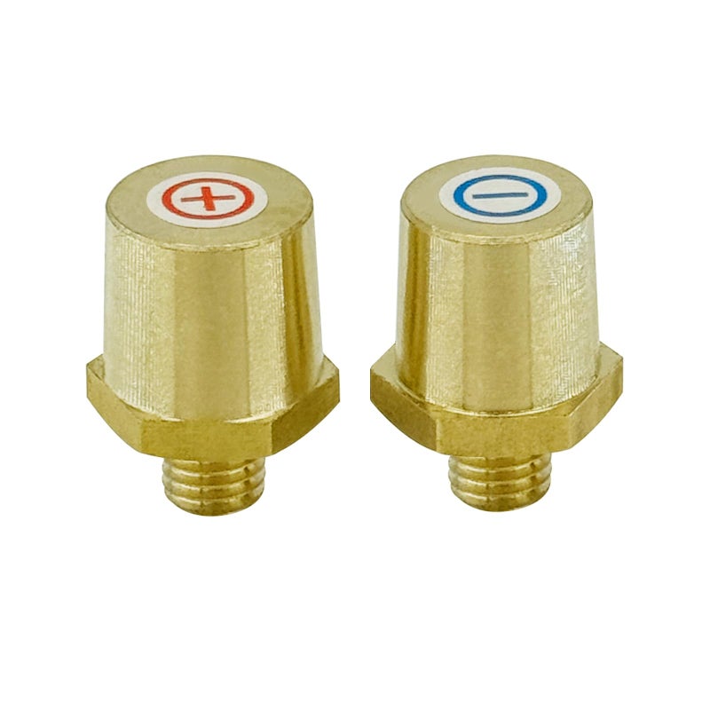 Ampper 3816 Thread Male Brass Side Post Battery Terminal Charging Posts Standard Side Post 38 Battery Post Adapter Compatible with GM Post Pack of 2