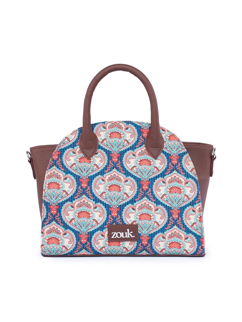 ZOUK Women's Konkona City Satchel Bag - | Jute | Vegan Leather Handcrafted With Detachable Sling Strap - Image 1