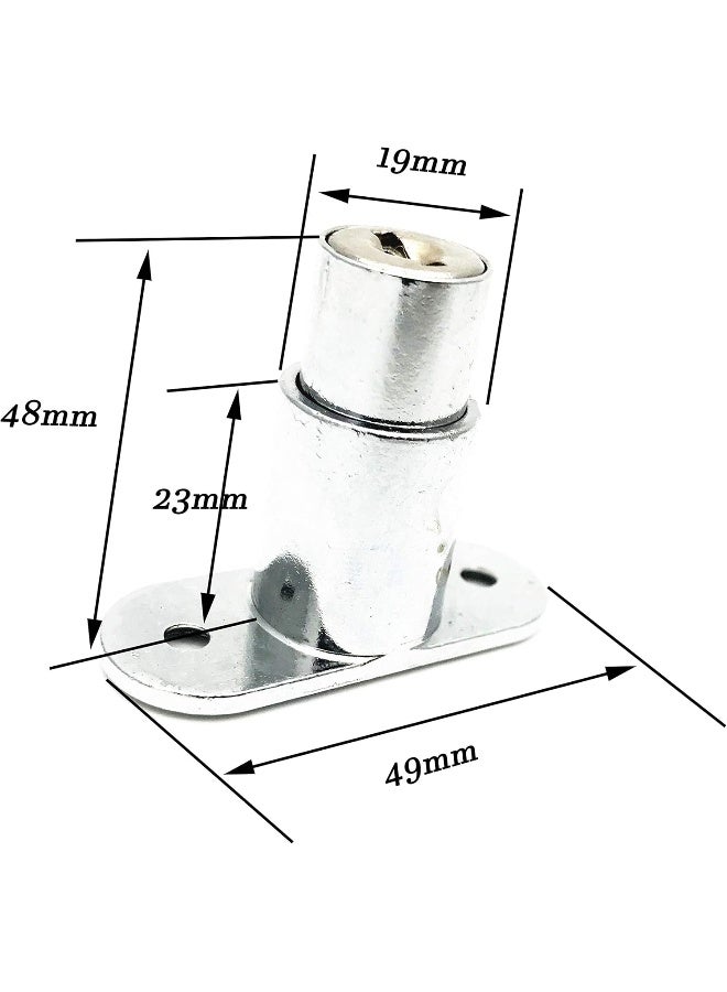 XMHF Push Plunger Lock, 19mm Cylinder Zinc Alloy Chrome Finish, 2Pcs, Keyed Different - Image 4