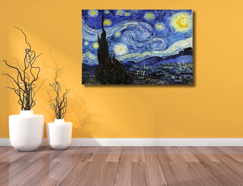 OKEXCKK Starry Night Canvas Art Print - Image 3