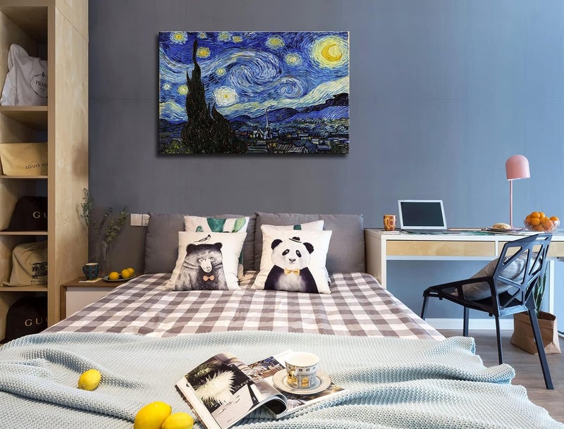 OKEXCKK Starry Night Canvas Art Print - Image 4
