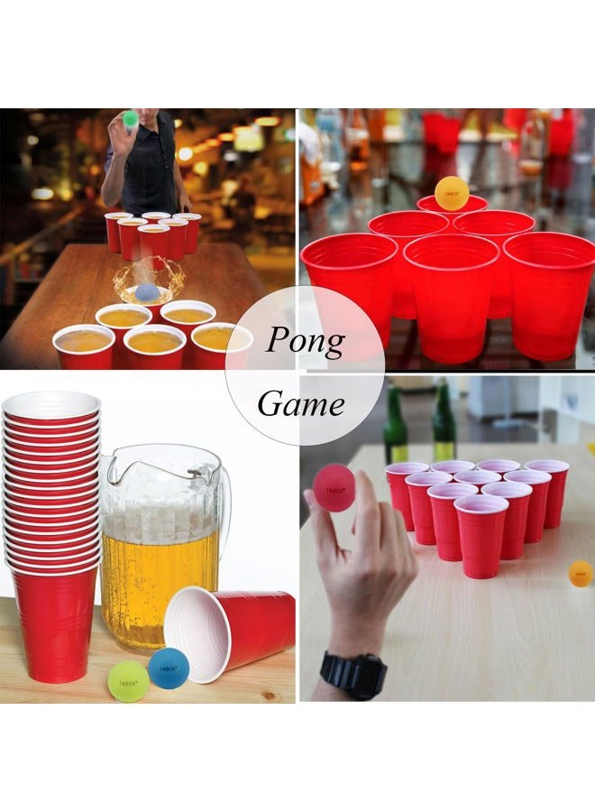 TADICK 50 Pack Beer Ping Pong Balls Assorted Color Washable Plastic Table Tennis Ball - Image 4