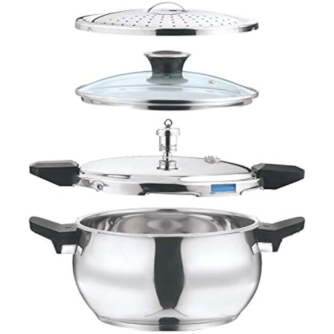 طباخ قدر ضغط فينود Smgpc55 فضي 55 لترًا من الفولاذ المقاوم للصدأ - Image 1