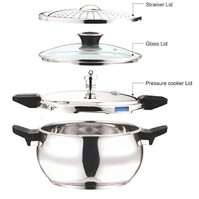طباخ قدر ضغط فينود Smgpc55 فضي 55 لترًا من الفولاذ المقاوم للصدأ - Image 3