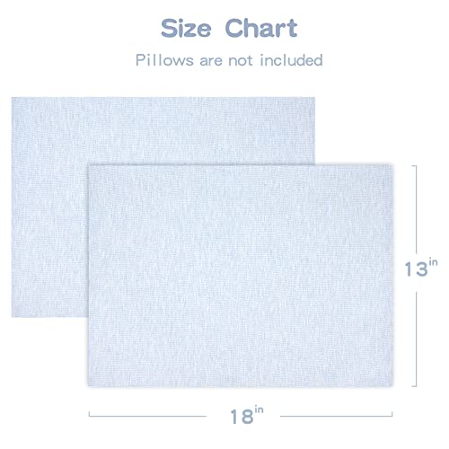 Zenssia Organic Cotton Toddler Pillowcase/Travel Pillowcase Pack of 2 Set 13x18 Inches with Envelope Closure - Soft & Breathable Baby Pillow Case Cover Solid Blue - Image 4