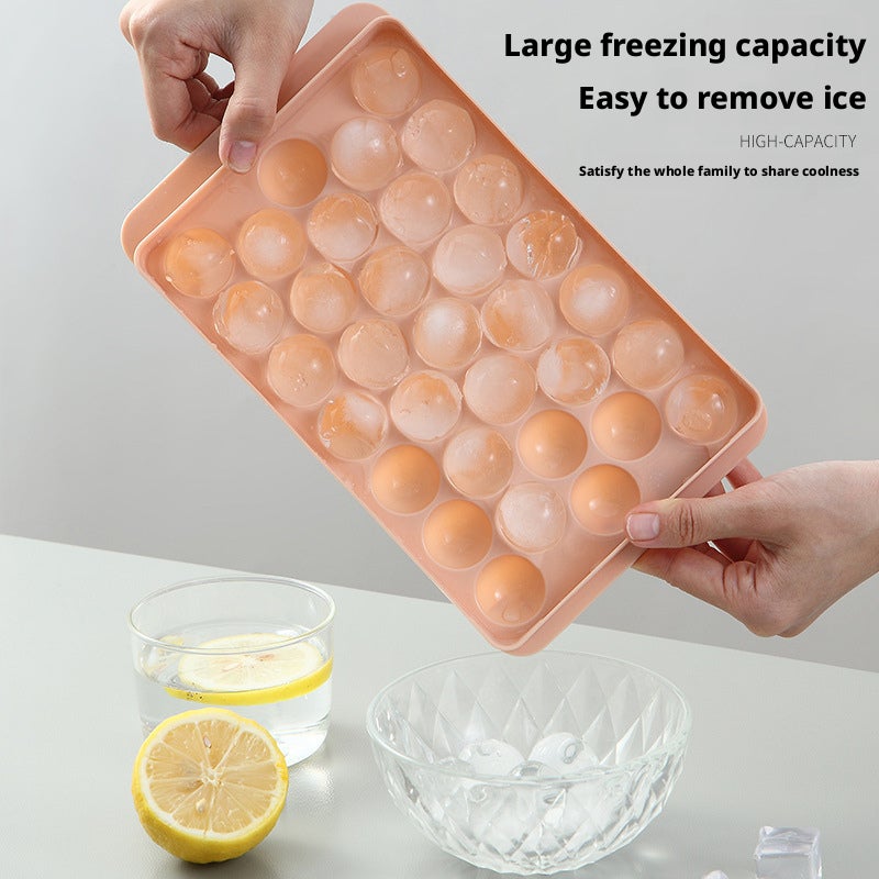 Food Grade Round Ice Cube Tray with Lid - DIY Ice Ball Maker - Image 3