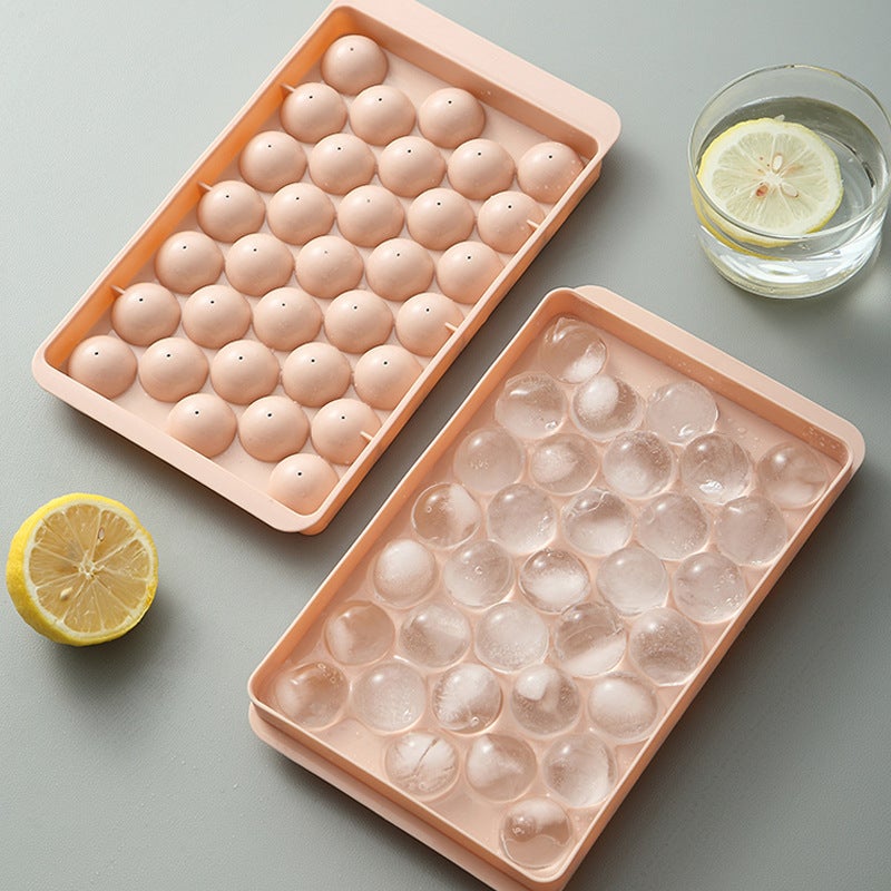 Food Grade Round Ice Cube Tray with Lid - DIY Ice Ball Maker - Image 1