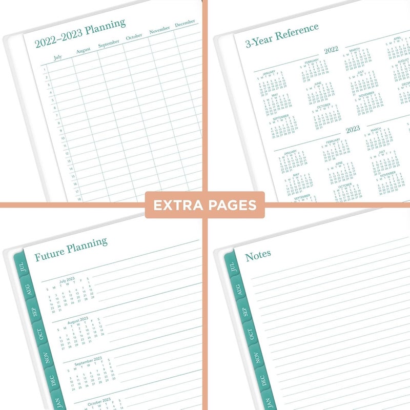 Cambridge 2022-2023 Planner, Weekly & Monthly Academic, 5-1/2" x 8-1/2", Small, Customizable, WorkStyle, Oasis, Green (1617-201A) - Image 4