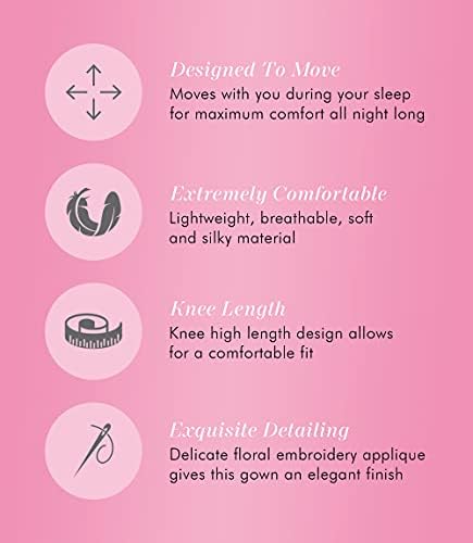 Exquisite Form Women's 30109 Nylon Tricot Flutter Sleeve Short Knee Length Nightgown - Image 3