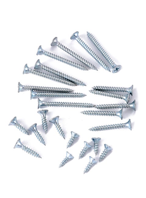 Hardware Drywall Screws Kit-100 Piece- Durable Heavy Duty Secure Fastening Multi-size Philips Head Screws Kit -for Picture Hanging Wall Shelves Curtain Rods Home Improvement and Garage Storage
