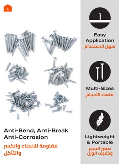 LAWAZIM Hardware Drywall Screws Kit-100 Piece- Durable Heavy Duty Secure Fastening Multi-size Philips Head Screws Kit -for Picture Hanging Wall Shelves Curtain Rods Home Improvement and Garage Storage  - Image 3