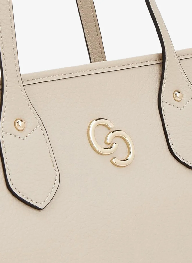 Celeste IVORY Solid Tote Bag With Crossbody Bag And Pouch for Women | Best Price UAE