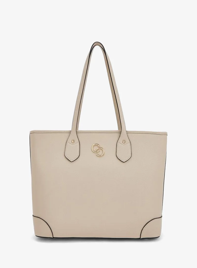 Celeste IVORY Solid Tote Bag With Crossbody Bag And Pouch for Women | Best Price UAE