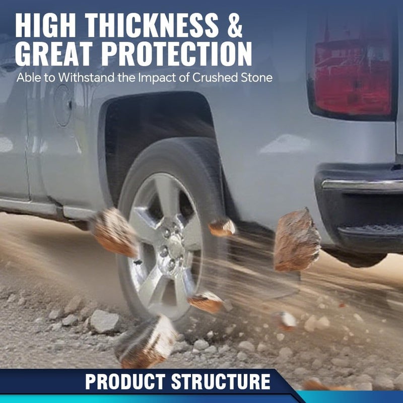PIT66 Heavy Duty Mud Flaps Kit for 2005-2015 Toyota Tacoma with OEM Fender Flares - 4 Pieces - Image 4