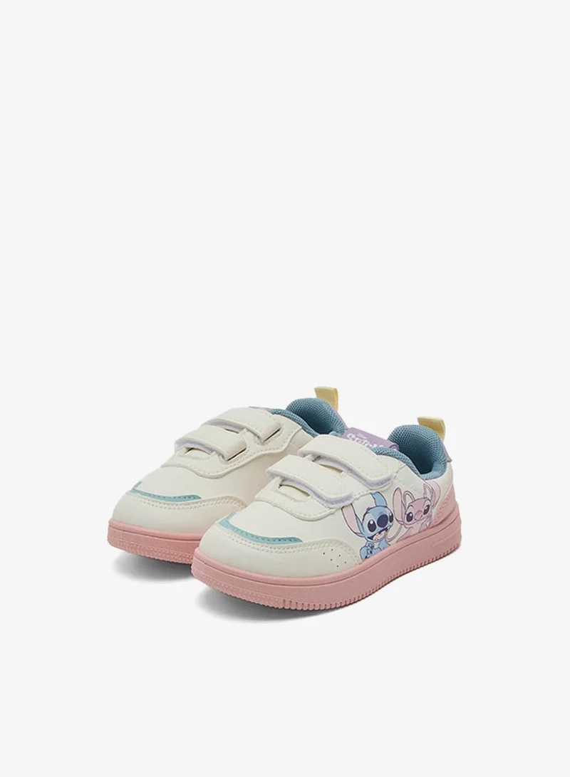 R&B Stitch &amp; Angel Print Velcro Shoes