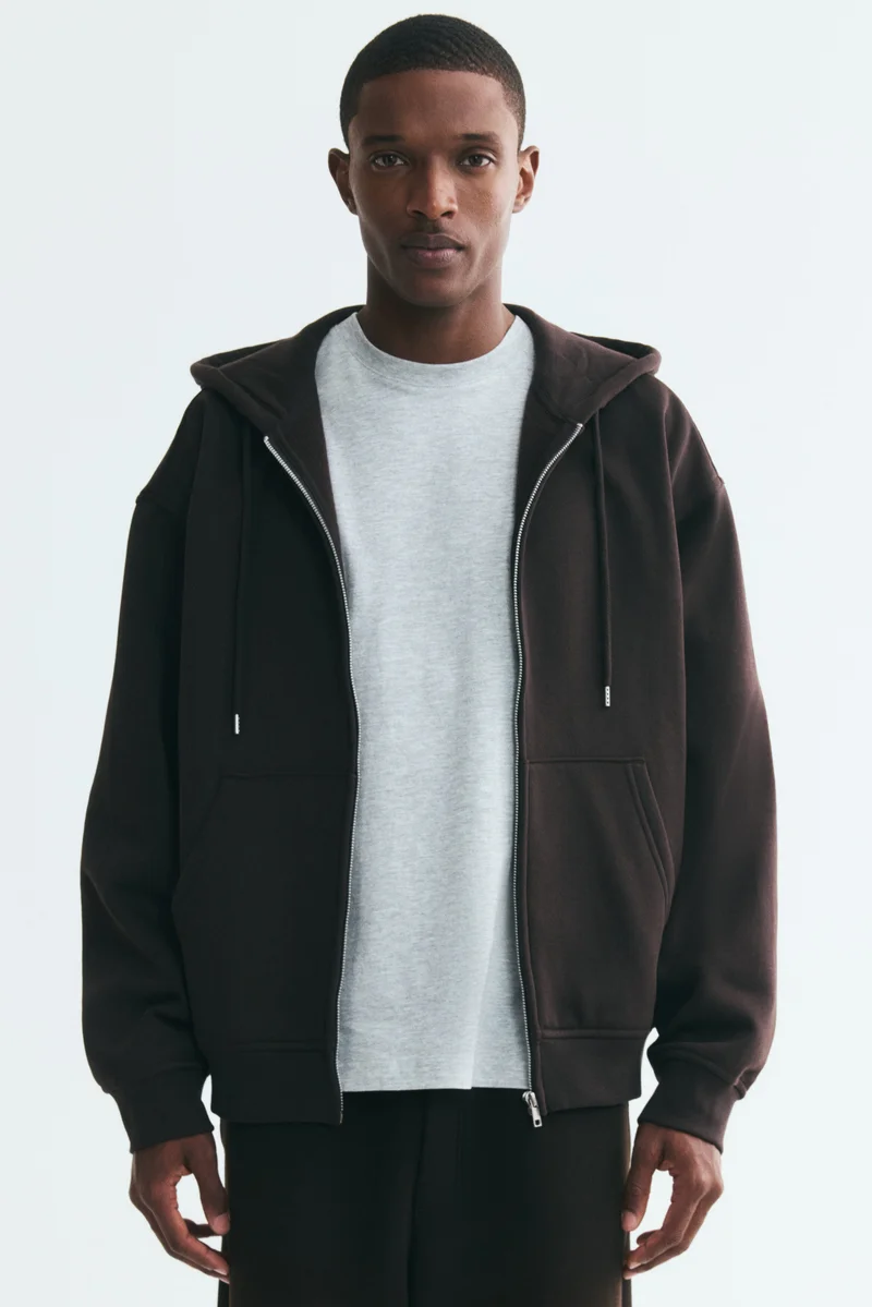 H&M  Loose Fit Zip-through hoodie for Men | Best Price UAE