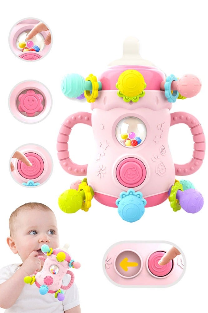 Super ZYouth Teethers for Babies 6+ Months, Baby Montessori Sensory Toys, Baby Teething Toys Newborn Chew Toys, Teething Bottle Teethers Toys - Image 1