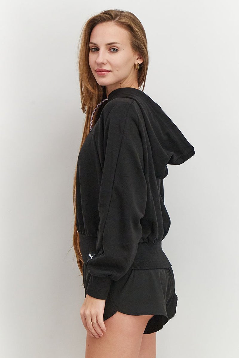 PUMA Women Sportswear Fit Long Sleeve Running Sweatshirt, Black - Image 4