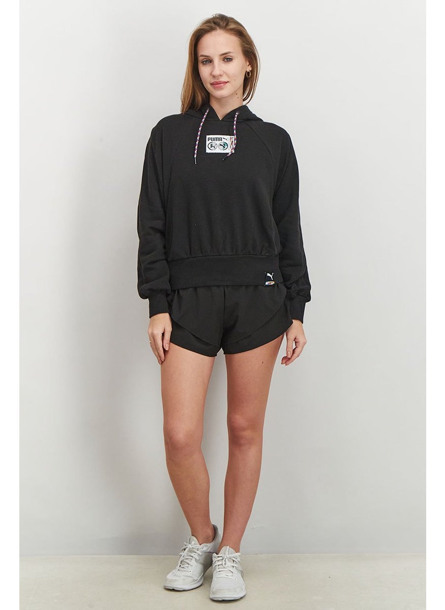 PUMA Women Sportswear Fit Long Sleeve Running Sweatshirt, Black  - Image 3
